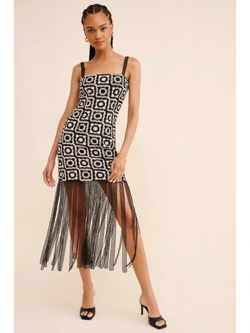 SAYLOR Risette Crochet Dress Size Medium 6255